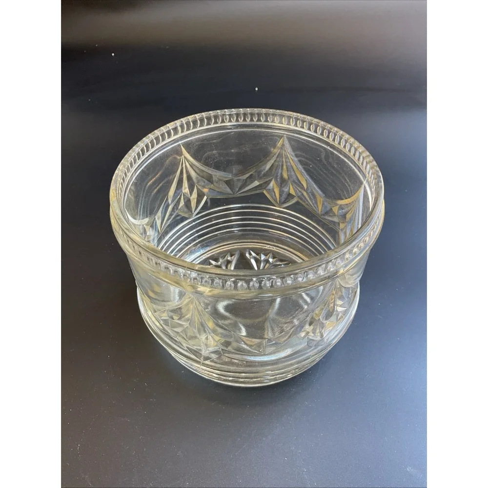 Vintage Glass Candy Box With Lid Decorative Collection Minor 